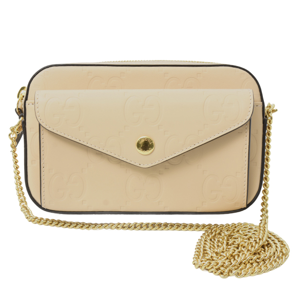 グッチ バッグ レディース GGミニショルダーバッグ ジャンボGG グッチシマ レザー ベージュ GUCCI 781554 未使用展示品