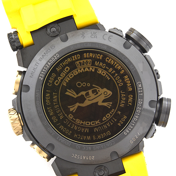 カシオ 時計 メンズ GーSHOCK MR-G FROGMAN ソーラー ブラック文字盤 世界限定700本 MRG-BF1000E-1A9JR 未使用展示品