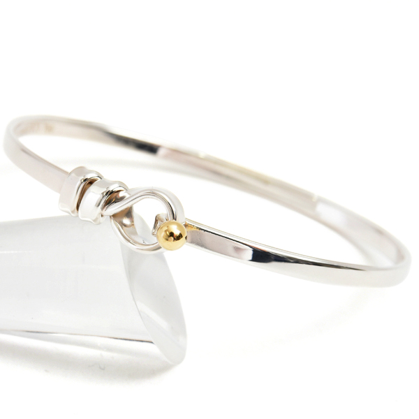 ティファニー バングル レディース フック&アイ バングル シルバー ゴールド TIFFANY SV925×750YG 中古