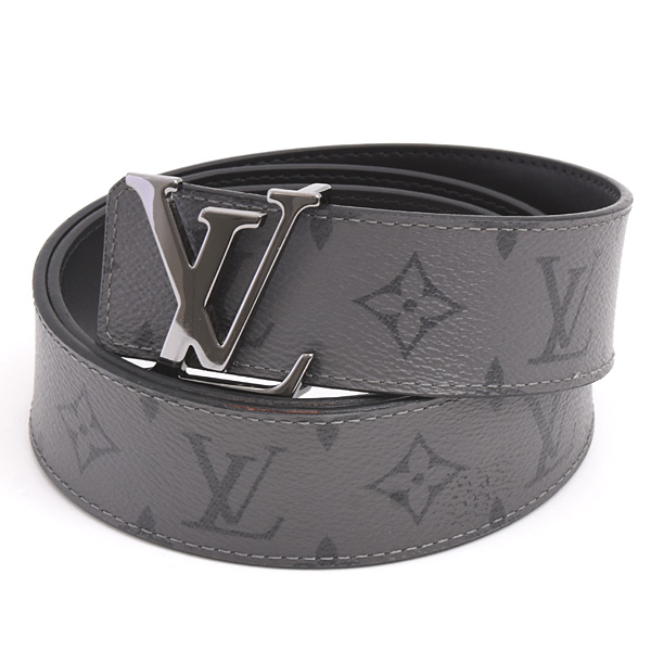 ルイヴィトン ベルト メンズ サンチュールLVイニシャル モノグラムエクリプスリバース M0285 Louis Vuitton 中古