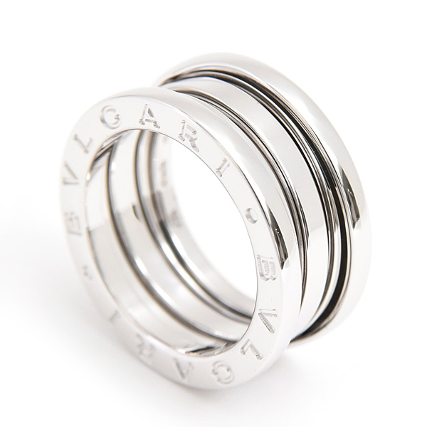 ブルガリ 指輪 レディース ビーゼロワン B-ZERO1 リング 50号 実寸9号強 ホワイトゴールド 750WG BVLGARI 中古