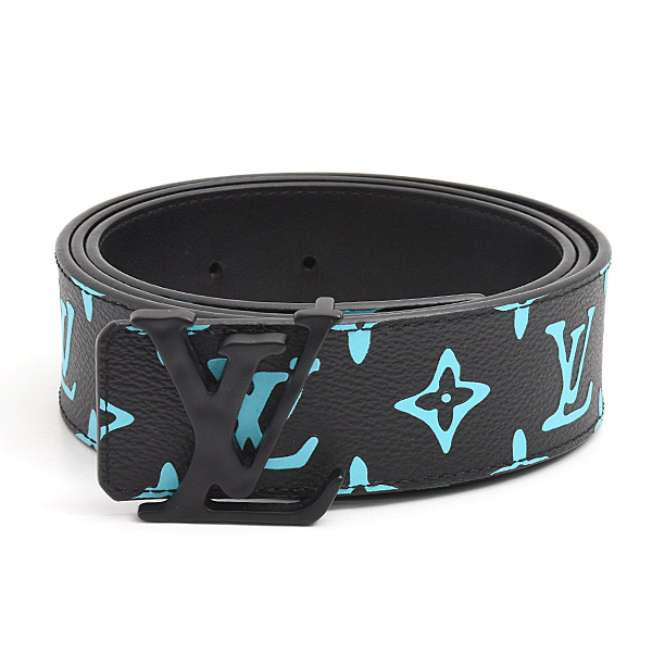 ルイヴィトン ベルト メンズ LVシェイプ サンチュール モノグラム プレイグラウンド リバーシブル 100/40 ブラック M0660 Louis Vuitton 中古