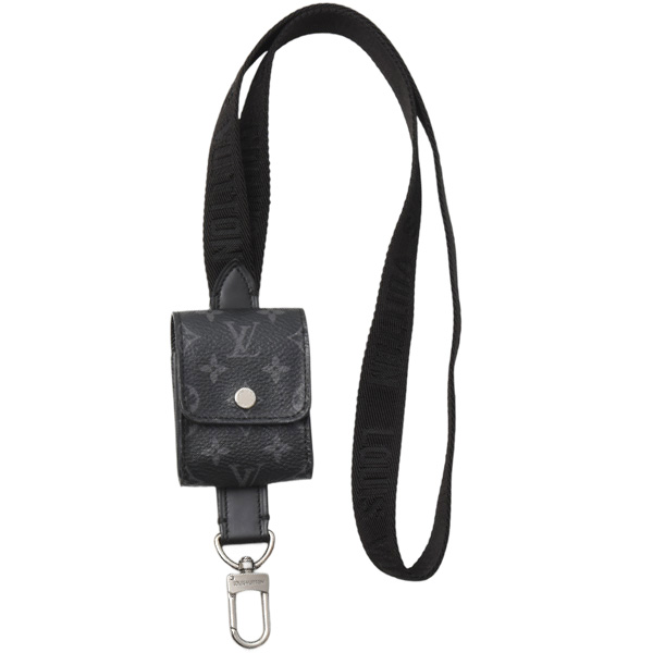 ルイヴィトン ブランド小物 ランヤード AirPodsケース エアポッズケース モノグラムエクリプス Louis Vuitton M80220 中古