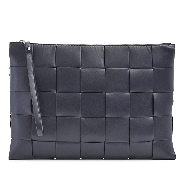ボッテガヴィネタ バッグ メンズ イントレチャート セカンドバッグ クラッチバッグ スクエア カーフ BOTTEGA VENETA 中古