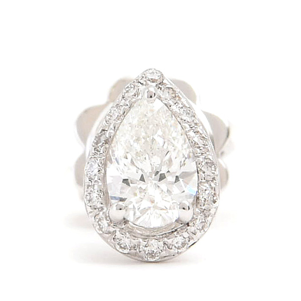 ダミアーニ ピアス レディース ミヌー ダイヤ ペアシェイプ 片耳 ホワイトゴールド 750WG DAMIANI 中古