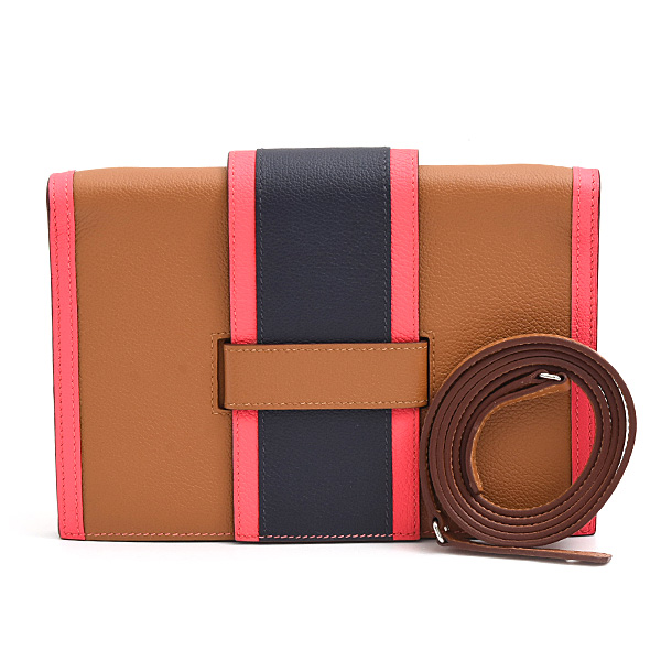 エルメス バッグ レディース Hパッサン 2WAY ショルダーバッグ クラッチ Y刻印 エバーカラー ゴールド ブラウン HERMES 中古