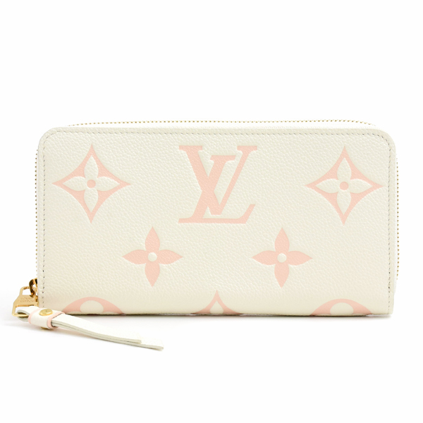 ルイヴィトン 財布 レディース モノグラムアンプラント ジッピーウォレット 長財布 ベージュ系 ピンク系 M81914 Louis Vuitton 未使用展示品