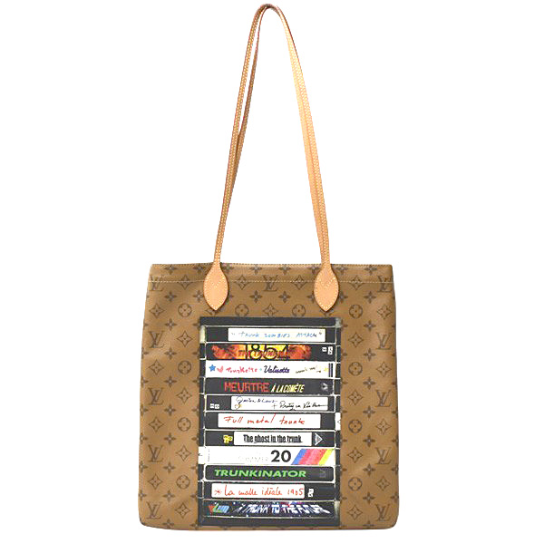 ルイヴィトン モノグラムリバース キャリーイット ビデオプリント トートバッグ ショルダーバッグ Louis Vuitton M45198 中古