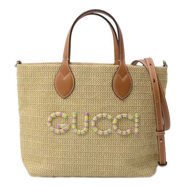 グッチ バッグ レディース パッチ スモール トートバッグ ショルダーバッグ ブラウン GUCCI 779671 FAC42 9561 中古