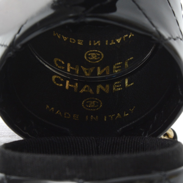 シャネル ブランド小物 レディース チェーンショルダー リップケース パテントレザー ブラック CHANEL AP1572 中古