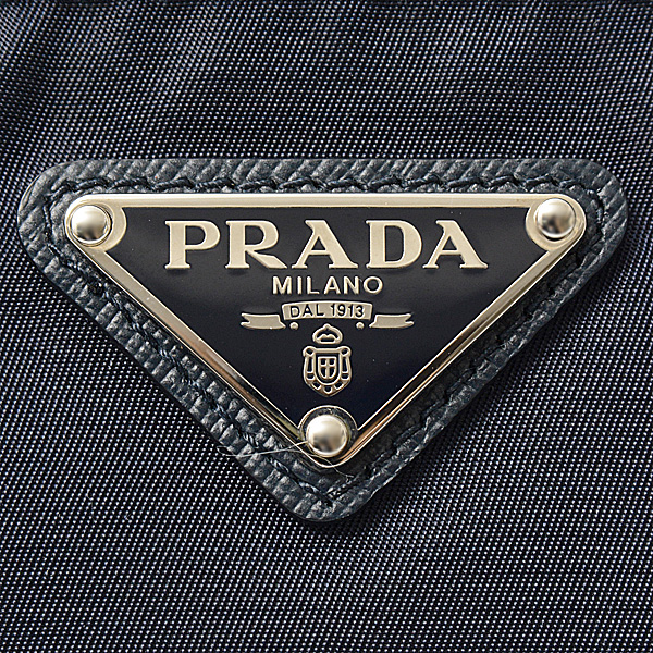 プラダ バッグ メンズ ポーチ クラッチバッグ テスート×サフィアーノ ネイビー(BLEU)系 PRADA 2N0030 中古