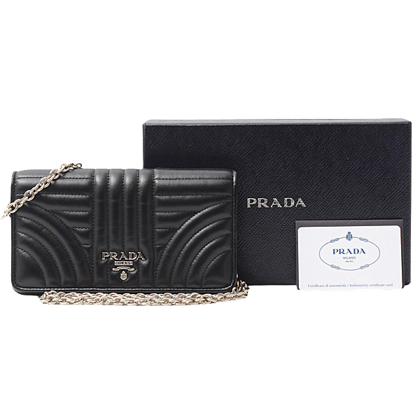 プラダ バッグ レディース レザー チェーンショルダーバッグ ショルダーウォレット ダイアグラム PRADA 中古