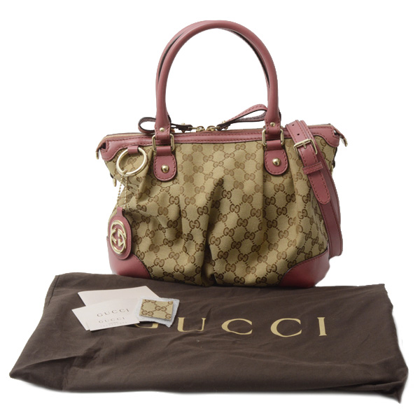 グッチ バッグ レディース GGキャンバス 2WAY ハンドバッグ ショルダーバッグ GUCCI 247902 中古