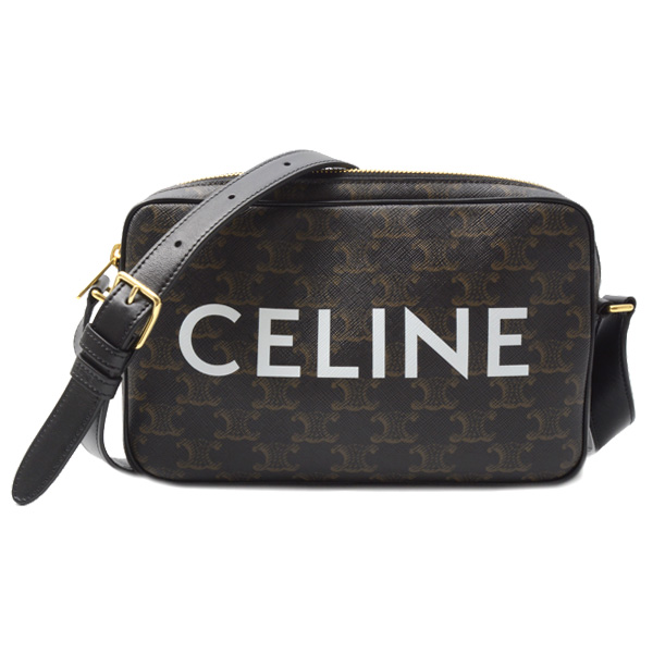 セリーヌ バッグ レディース トリオンフ ミディアムメッセンジャー ショルダーバッグ PVC CELINE 中古