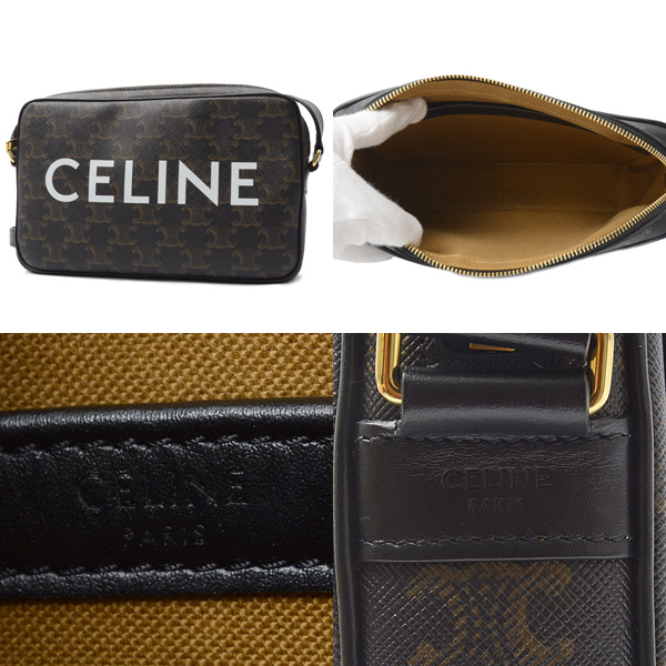 セリーヌ バッグ レディース トリオンフ ミディアムメッセンジャー ショルダーバッグ PVC CELINE 中古