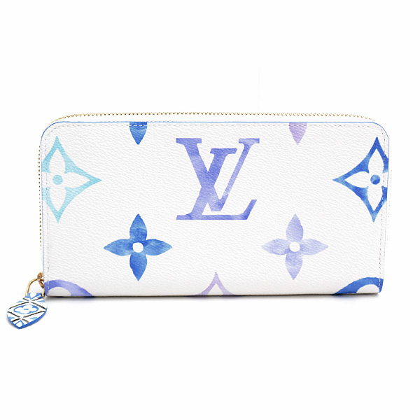 ルイヴィトン 財布 レディース LV バイ ザ プール ジッピーウォレット ホワイト×ブルー×パープル系 Louis Vuitton M82384 未使用展示品