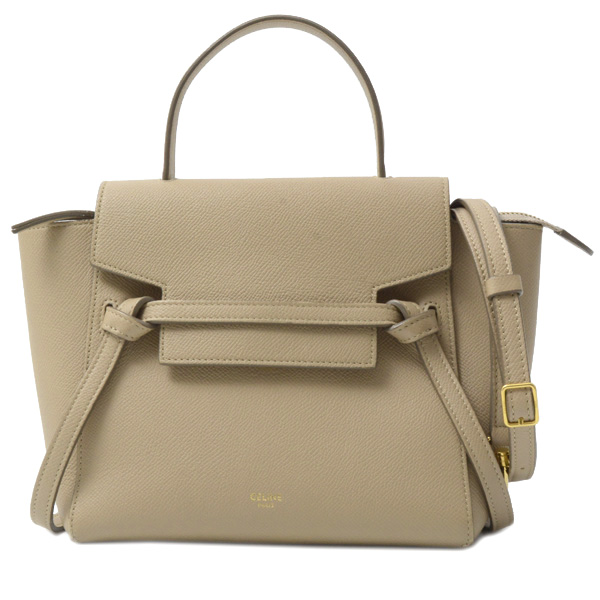 セリーヌ バッグ レディース ベルトバッグ ナノ ショルダーバッグ ハンドバッグ 2WAY グレインドカーフスキン CELINE 中古