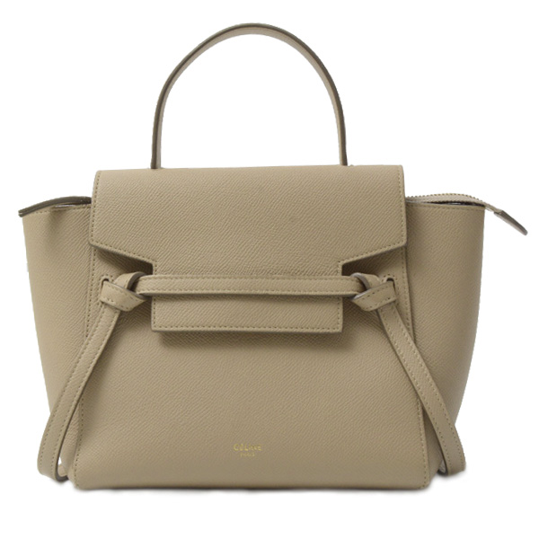 セリーヌ バッグ レディース ベルトバッグ ナノ ショルダーバッグ ハンドバッグ 2WAY グレインドカーフスキン CELINE 中古