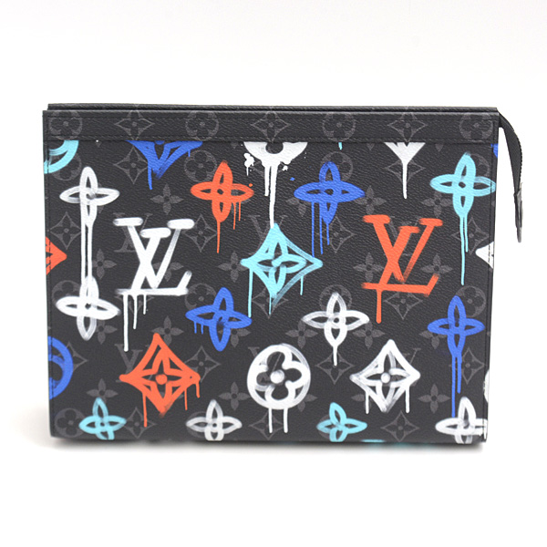 ルイヴィトン バッグ メンズ モノグラム エクリプス ポシェット ヴォワヤージュ MM クラッチバッグ セカンドバッグ Louis Vuitton M81803 中古