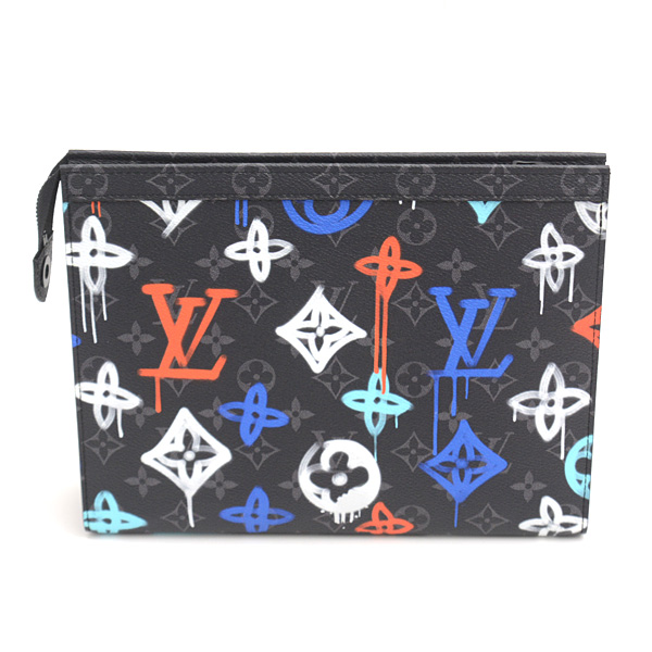 ルイヴィトン バッグ メンズ モノグラム エクリプス ポシェット ヴォワヤージュ MM クラッチバッグ セカンドバッグ Louis Vuitton M81803 中古