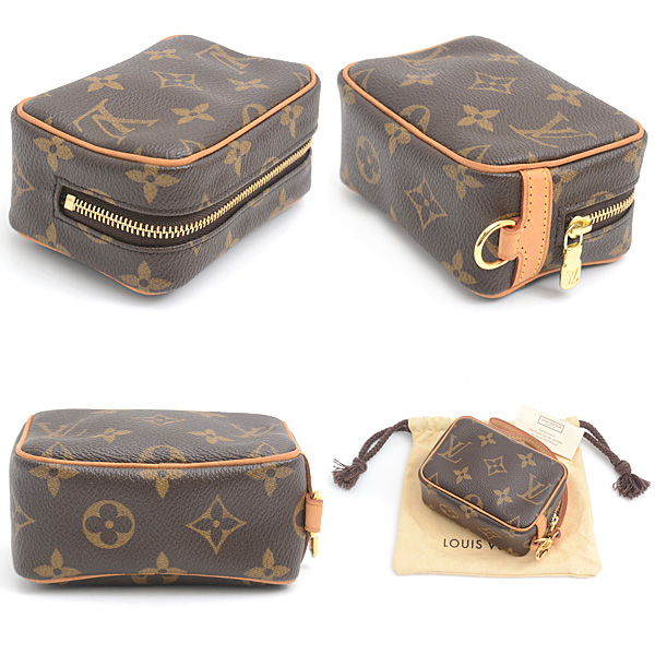 ルイヴィトン ポーチ レディース モノグラム トゥルース ワピティ ストラップ付 ミニポーチ Louis Vuitton M58030 中古