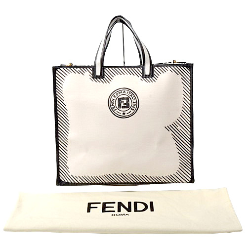 フェンディ バッグ メンズ ショッパーバッグ ジョシュア ヴィーダス コラボ カルフォルニアスカイ FENDI 8BH357 中古