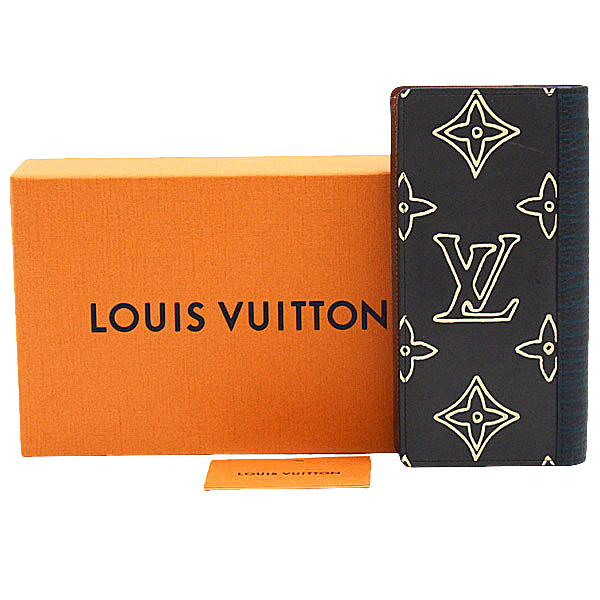 ルイヴィトン 財布 メンズ ポルトフォイユ ブラザ モノグラム パッチワーク×モノグラム エクリプス M69700 Louis Vuitton 中古