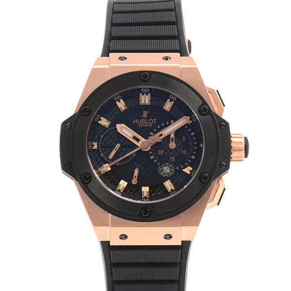 ウブロ 時計 メンズ キングパワー リミテッド クロノグラフ 自動巻 ピンクゴールド HUBLOT 709.OM.1780.RX 750PG 中古