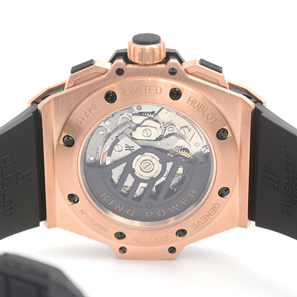 ウブロ 時計 メンズ キングパワー リミテッド クロノグラフ 自動巻 ピンクゴールド HUBLOT 709.OM.1780.RX 750PG 中古