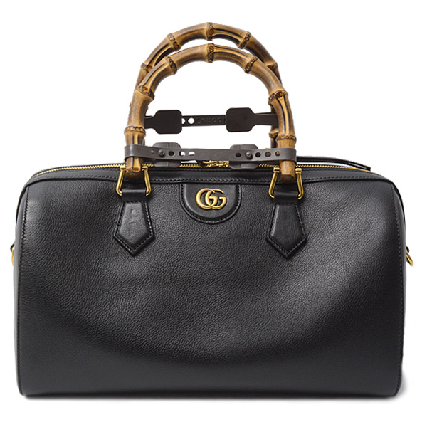 グッチ バッグ レディース ダイアナ ボストンバッグ 2WAY カーフ ブラック GUCCI 655663 中古