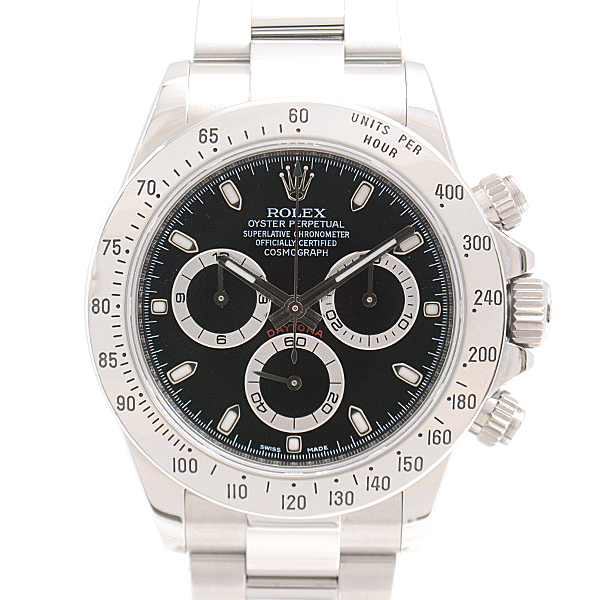 ロレックス 時計 メンズ コスモグラフ デイトナ 自動巻 ブラック文字盤 G番 SS ステンレス ROLEX 116520 中古