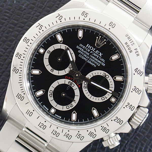 ロレックス 時計 メンズ コスモグラフ デイトナ 自動巻 ブラック文字盤 G番 SS ステンレス ROLEX 116520 中古