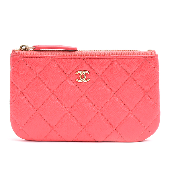 シャネル バッグ レディース マトラッセ ミニポーチ ランダム コインケース ソフトキャビアスキン ピンク CHANEL 中古
