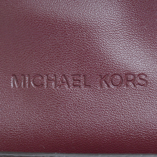 マイケルコース バッグ レディース MKシグネチャー チェーンショルダーバッグ ボルドー ピンク MICHAEL KORS 35FOGXOL1L 中古