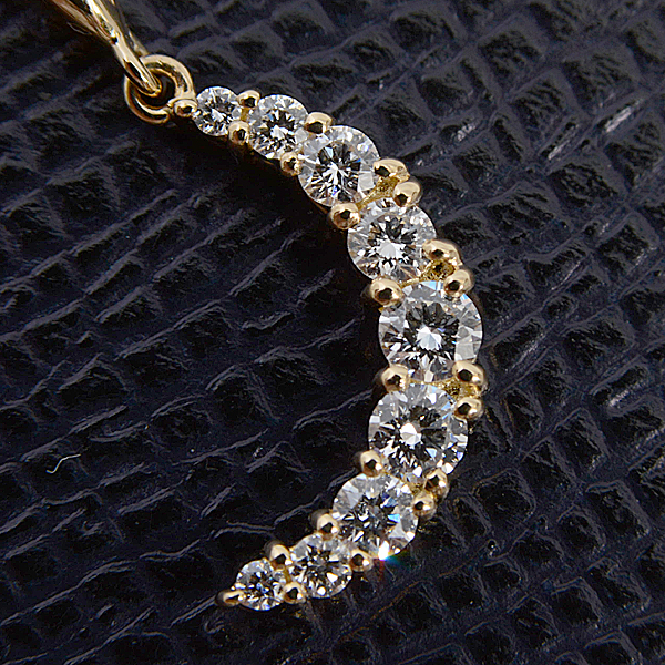 ネックレス　ダイヤモンド　k18イエローゴールド　ネックレス　メガネモチーフ