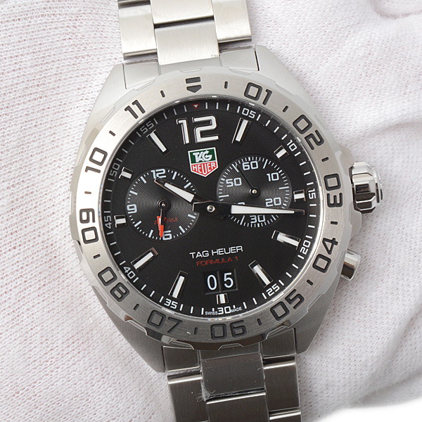 タグホイヤー 時計 メンズ フォーミュラー1 ブラック文字盤 電池式 TAG Heuer SS WAZ111A.BA0875 中古