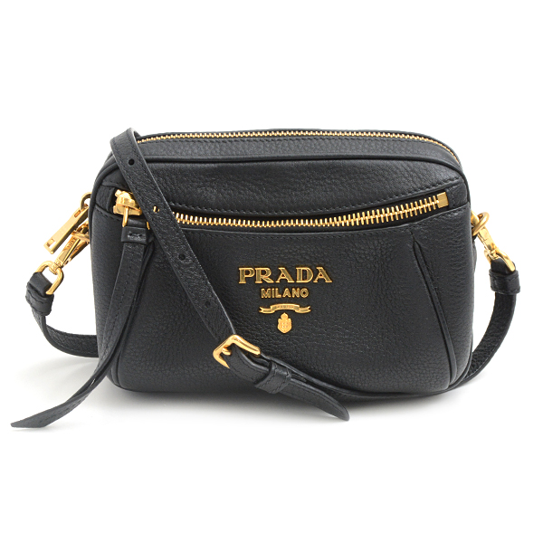 プラダ バッグ レディース 2WAY ショルダーバッグ ボディバッグ ウエストバッグ レザー ブラック 1BL006 PRADA 中古