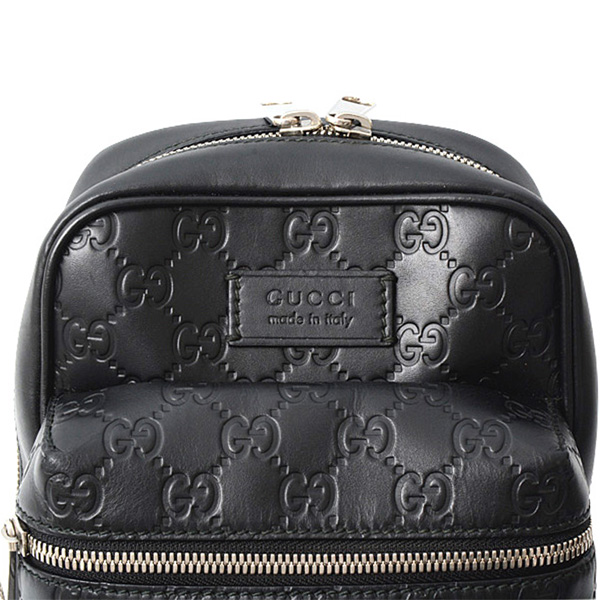 グッチ バッグ メンズ クロスボディバッグ グッチシマ ブラック GUCCI 450970 中古