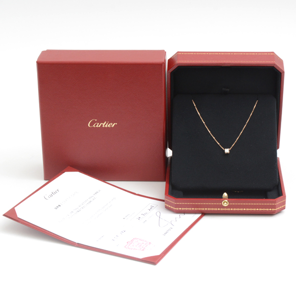 カルティエ ネックレス レディース Cドゥ カルティエ ダイヤモンド ネックレス 約0.3ct ピンクゴールド Cartier 750PG 中古