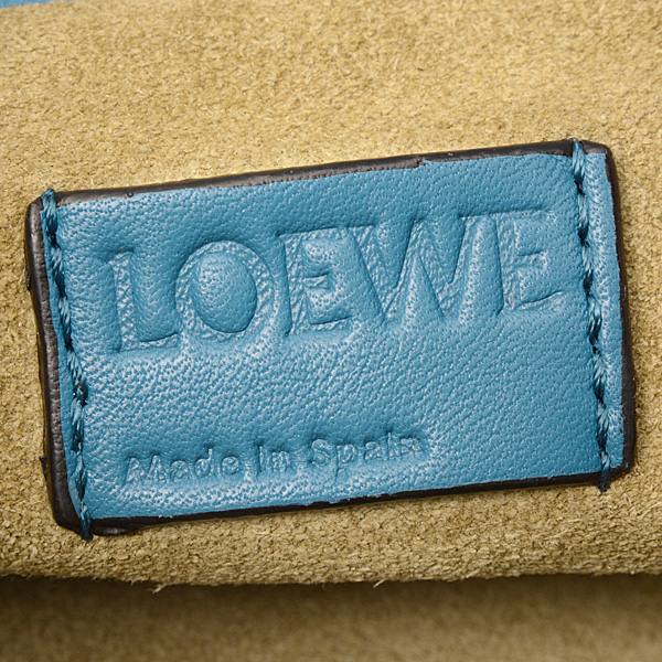 ロエベ バッグ レディース フラメンコ クラッチ ミニ 2WAY ショルダーバッグ トートバッグ カーフ ブルー LOEWE 中古