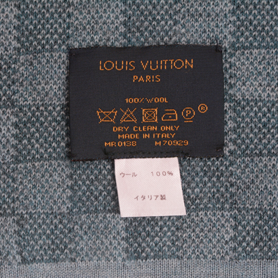 ルイヴィトン マフラー レディース ダミエ エシャルプ プティ ブルー Louis Vuitton M70929 中古