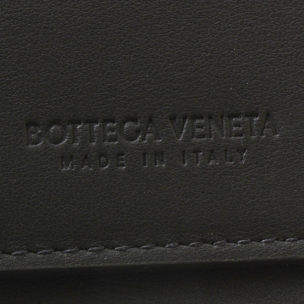 ボッテガヴェネタ 財布 メンズ マキシイントレチャート 長財布 カーフレザー グレー系 BOTTEGA VENETA 中古