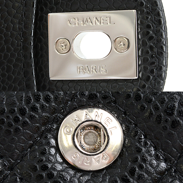 シャネル バッグ レディース マトラッセ 23 チェーンショルダーバッグ ダブルフラップ キャビアスキン ブラック CHANEL A01113 未使用展示品