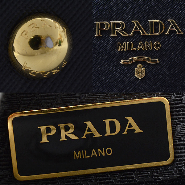 プラダ バッグ レディース ショルダーバッグ ハンドバッグ 2WAY サフィアーノレザー ブラック PRADA 1BA228 中古