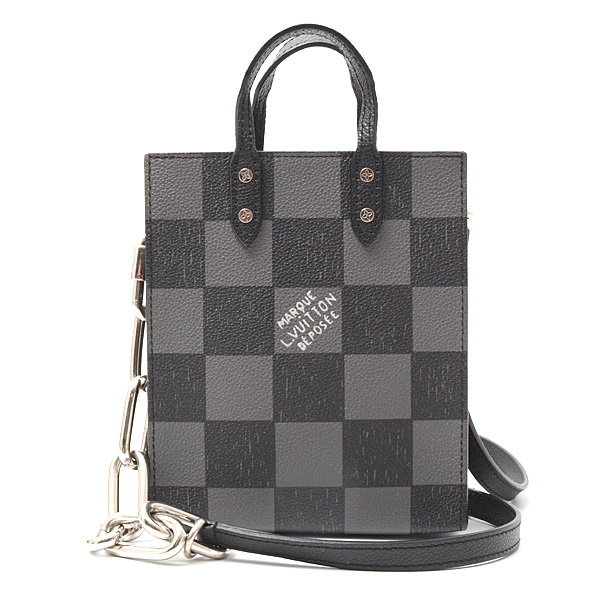 ルイヴィトン バッグ メンズ ダミエチェッカーボード サックプラXS 2WAYショルダーバッグ トートバッグ Louis Vuitton N60479 中古