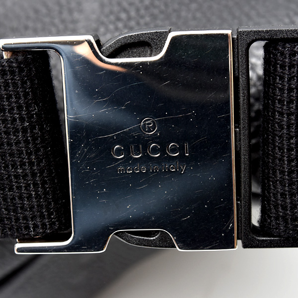 グッチ メンズ バッグ ベルトバッグ ジャンボGG ボディバッグ レザー ブラック 645093 GUCCI 中古