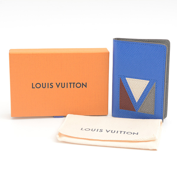 ルイヴィトン カードケース タイガ オーガナイザー ドゥポッシュ Vシェイプ ブルー グレー M30790 Louis Vuitton 未使用展示品