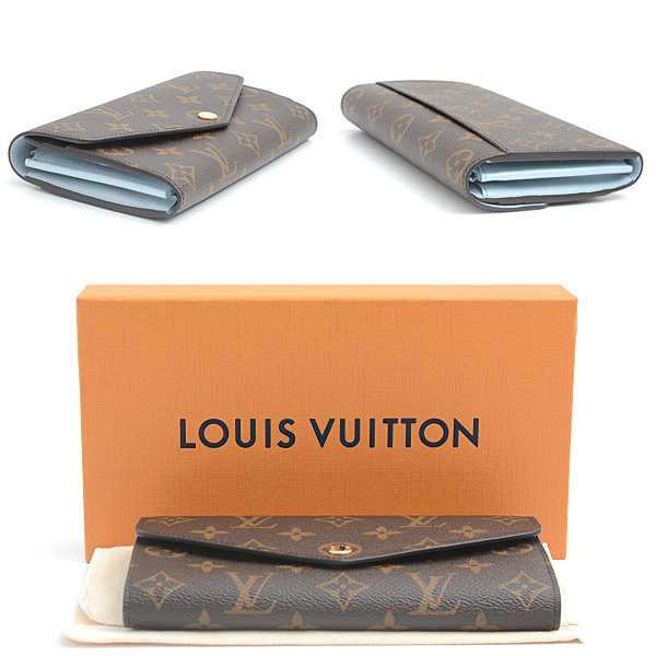 ルイヴィトン 財布 レディース モノグラム ポルトフォイユサラNM ブルーオランプ(ライトブルー) Louis Vuitton M83580 未使用展示品