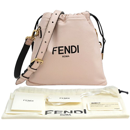 フェンディ バッグ レディース 巾着 ミニ ショルダーバッグ 2WAY ラムレザー ピンク 8BT337 ADM9 F1CN7 FENDI 中古