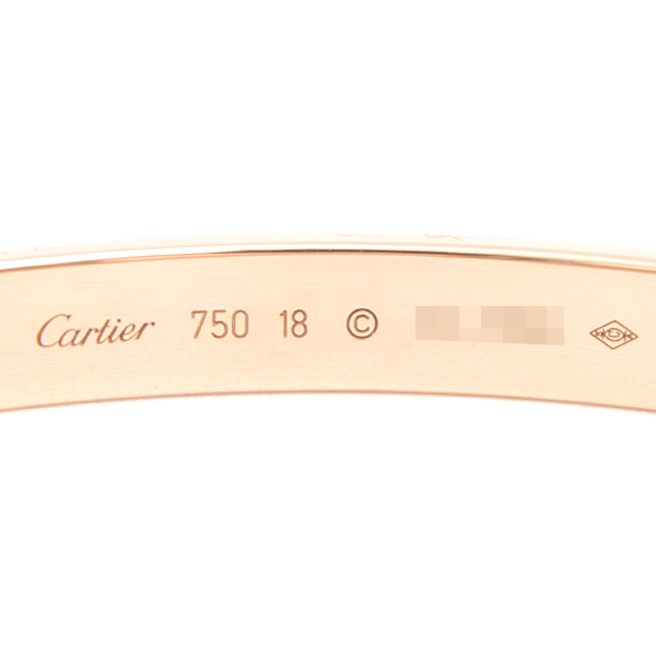 カルティエ ブレス レディース ラブブレス 新型 18サイズ 保証書付 ピンクゴールド Cartier 750PG 中古